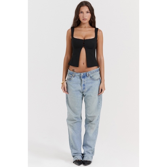 NEW House of CB Noura Top Black Large - Picture 14 of 17